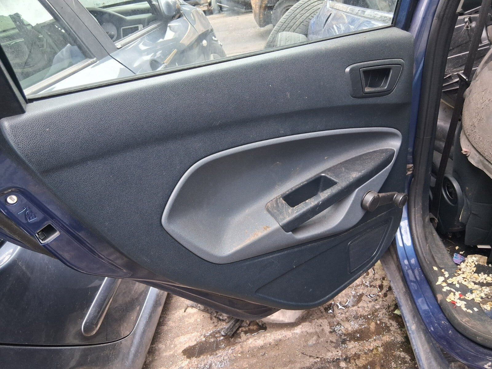 2010 FORD FIESTA MK7 NSR PASSENGER SIDE REAR LEFT COMPLETE DOOR OCEAN BLUE