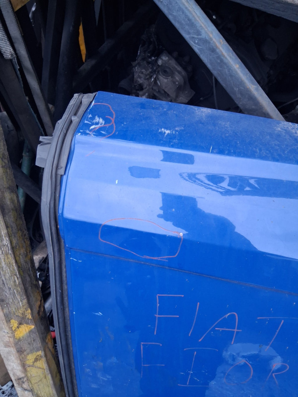 2016 FIAT FIORINO OSR DRIVER SIDE REAR RIGHT COMPLETE DOOR BLUE