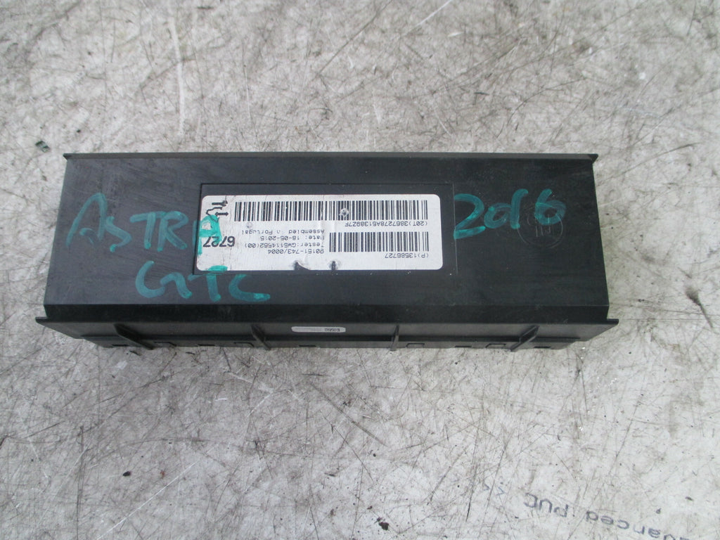 VAUXHALL ASTRA GTC 2016 AIR CON CLIMATE CONTROL MODULE 13586727