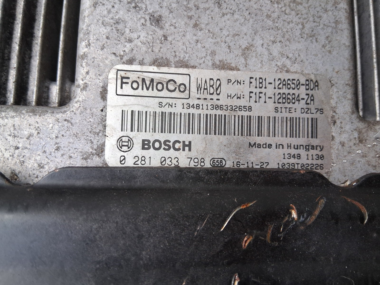 2017 FORD FIESTA MK7 1.5 DIESEL ECU ENGINE CONTROL UNIT F1B112A650BDA