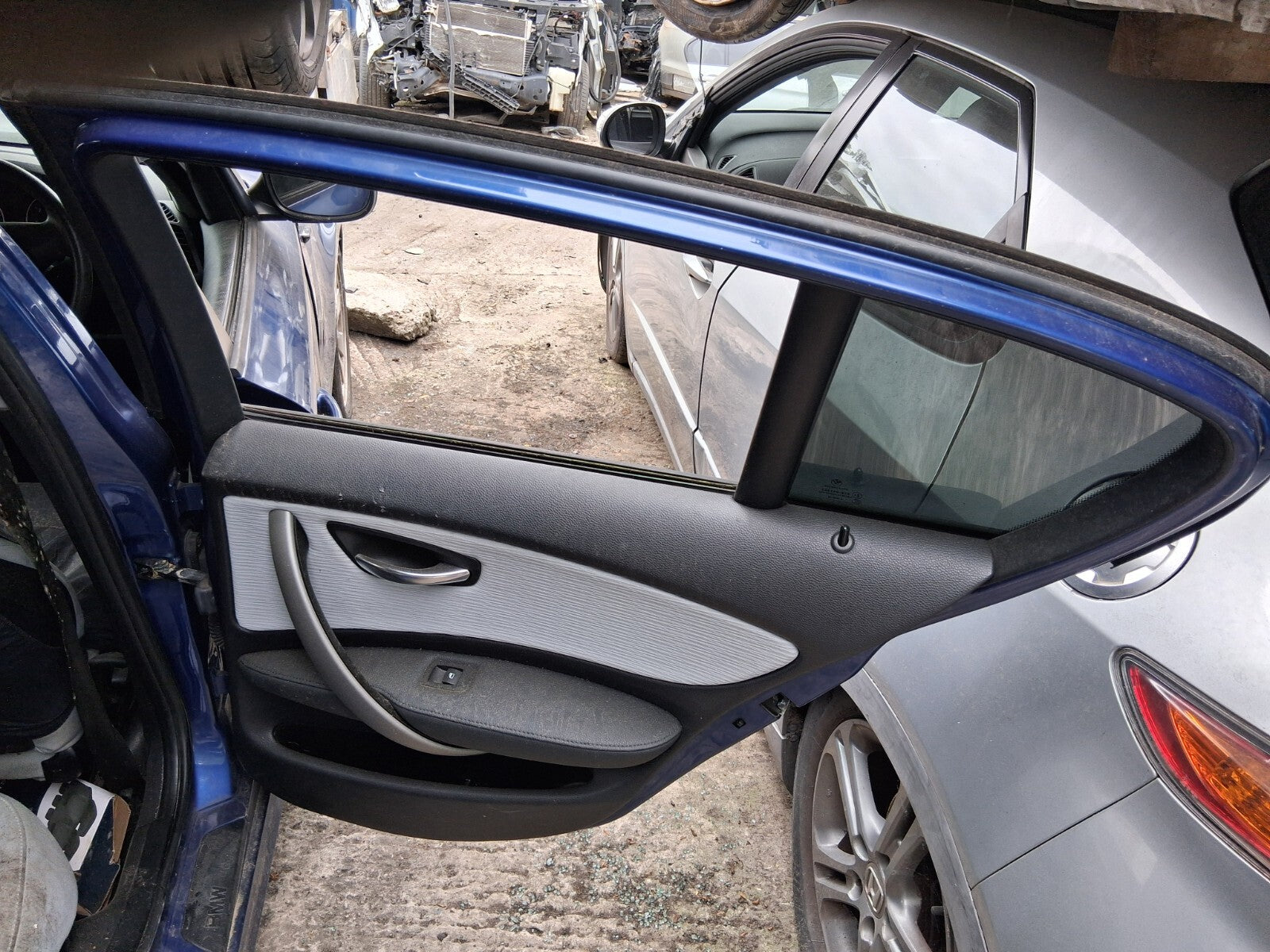 2011 BMW 1 SERIES OSR DRIVER SIDE REAR RIGHT DOOR DEEP SEA BLUE A76