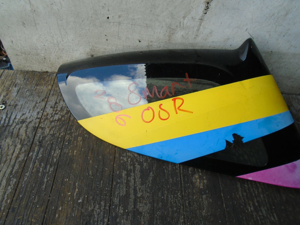 SMART CAR FORTWO COUPE 2006 OSR REAR DRIVER SIDE QUARTER GLASS WINDOW