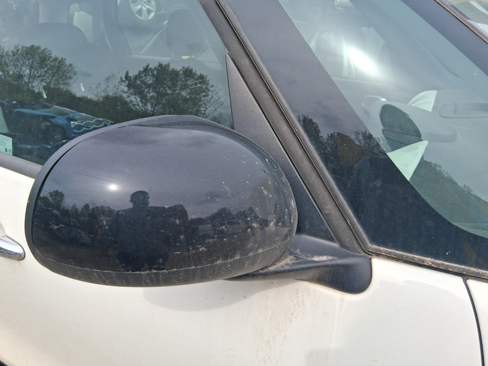 2019 FIAT 500L URBAN OS DRIVER SIDE FRONT MANUAL FOLD WING MIRROR BLACK