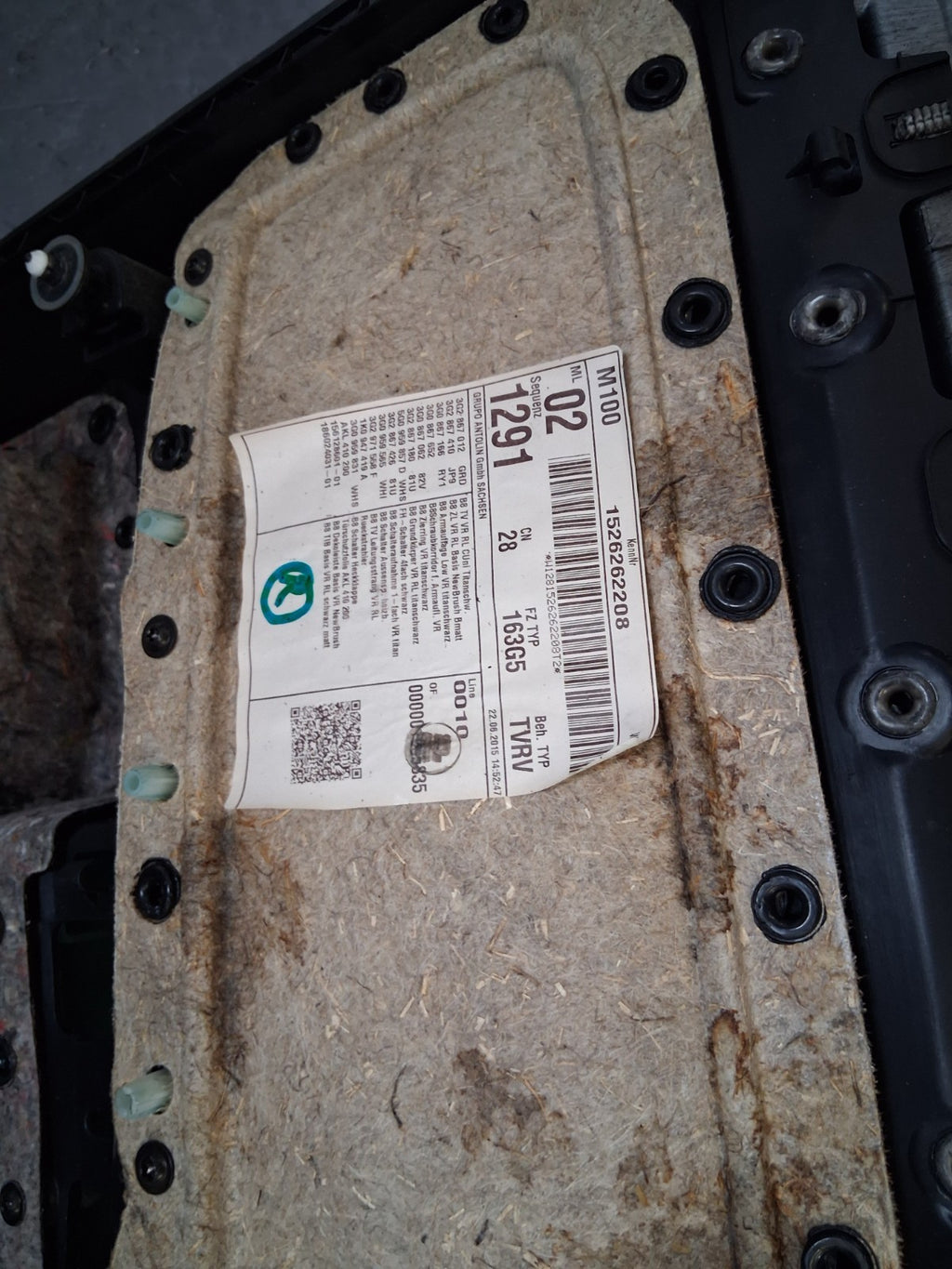 2019 VW VOLKSWAGEN PASSAT B8 OSF DRIVER SIDE FRONT RIGHT DOOR CARD