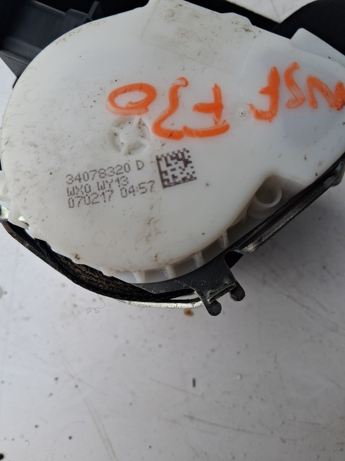 2017 BMW 3 SERIES F30 NSF PASSENGER NEAR LEFT SIDE FRONT SEATBELT 34078320D