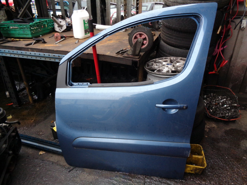 PEUGEOT PARTNER 2016 NS PASSENGER SIDE FRONT BARE DOOR IN BLUE