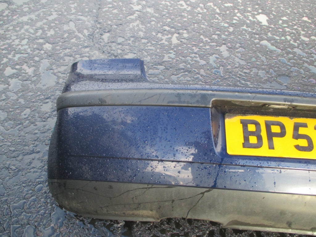 VW VOLKSWAGEN POLO 3 DOOR 2003 COMPLETE REAR BACK PLASTIC BUMPER DARK BLUE