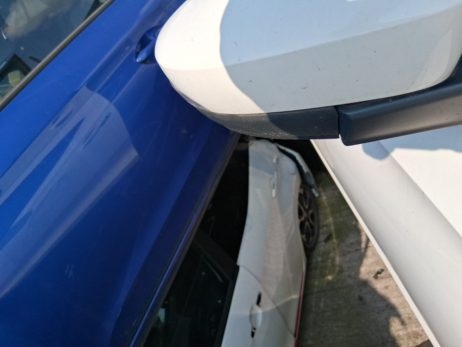 SEAT TOLEDO MK4 2018 HATCHBACK OSF DRIVER SIDE MANUALFOLD WING MIRROR WHITE