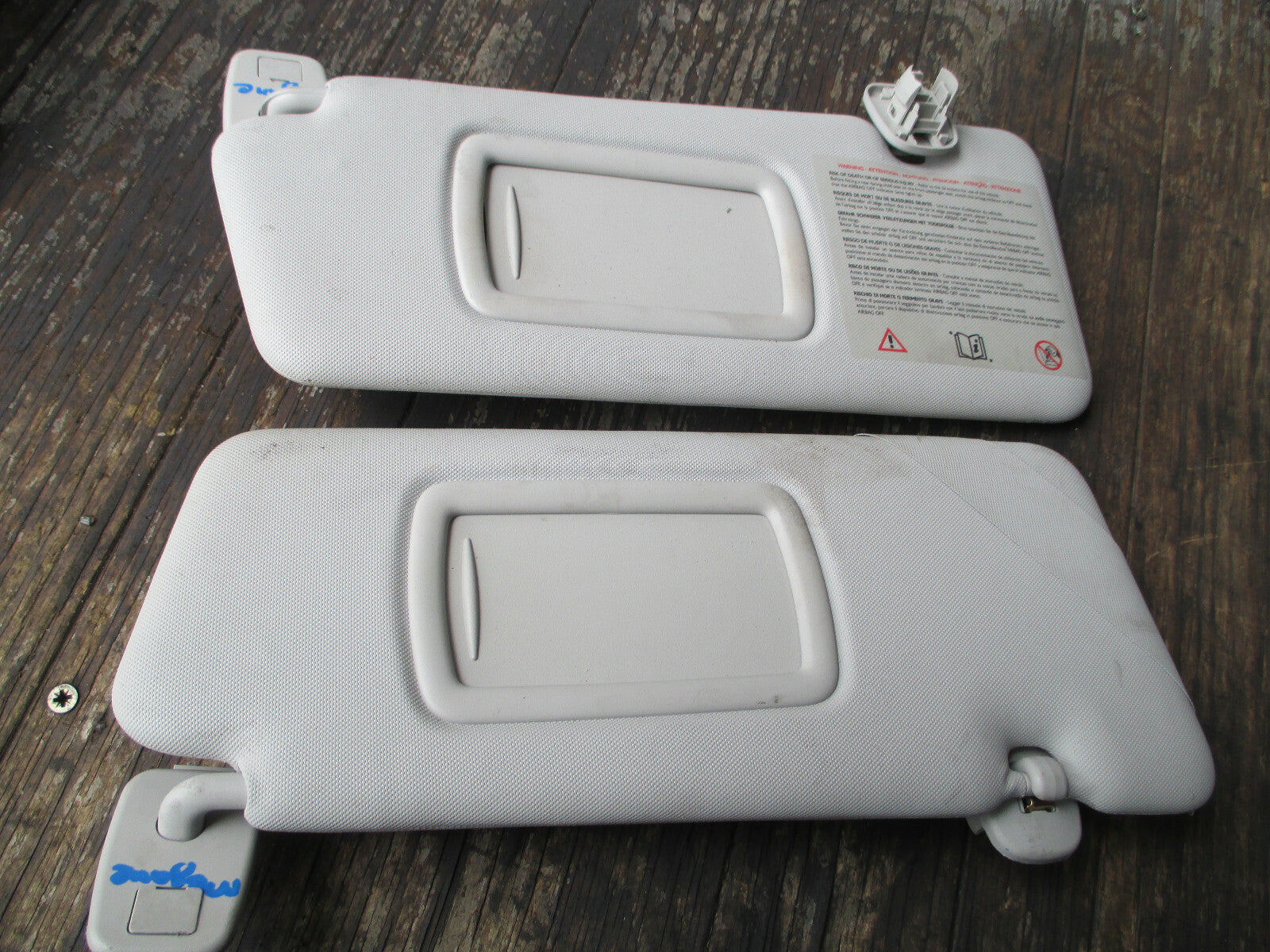 RENAULT MEGANE MK3 2013 FRONT BOTH SIDE SUN VISOR SET PAIR