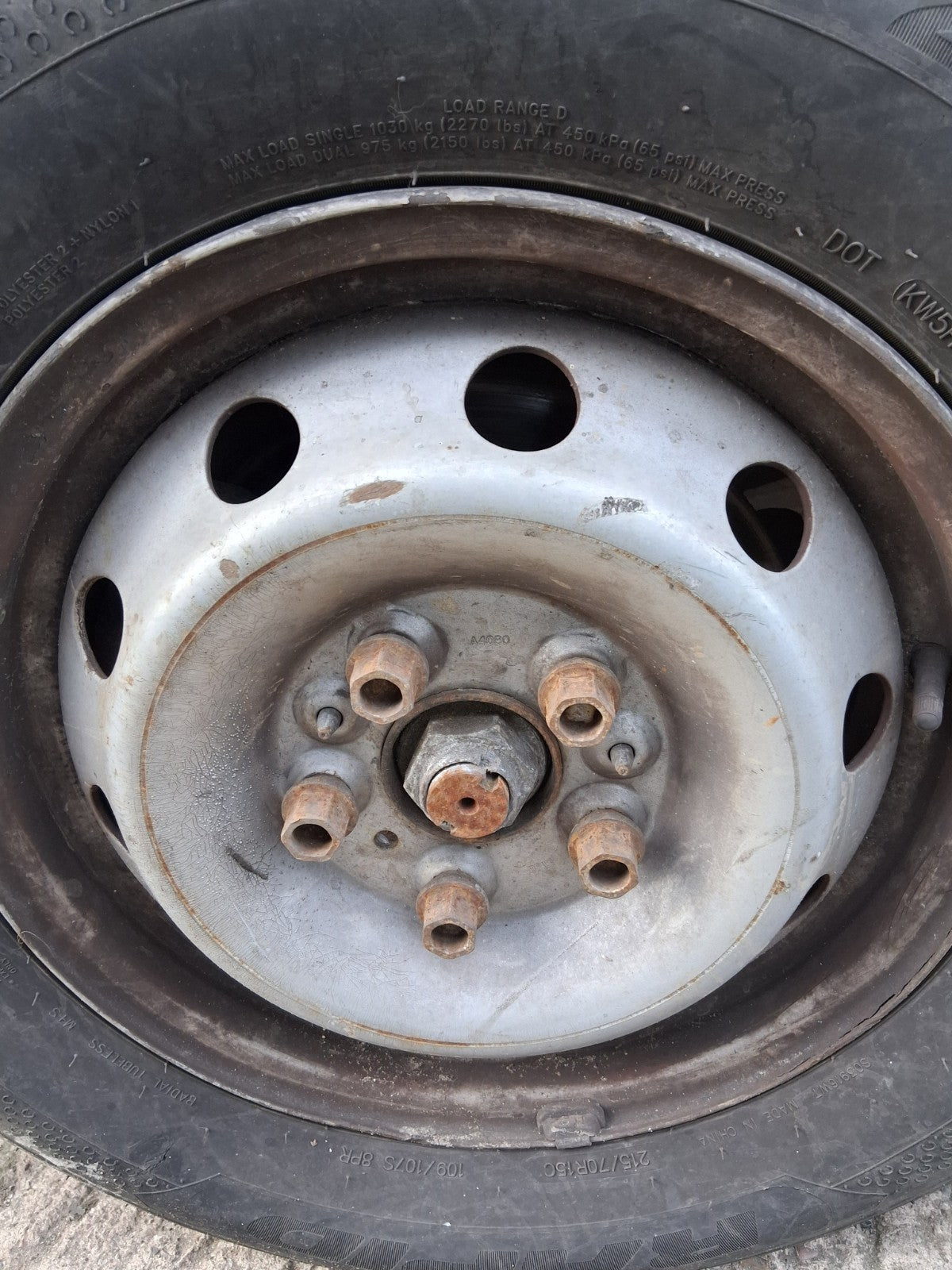 2014 CITROEN RELAY MK3 15 INCH STEEL WHEEL WITH TYRE 215/70R15C