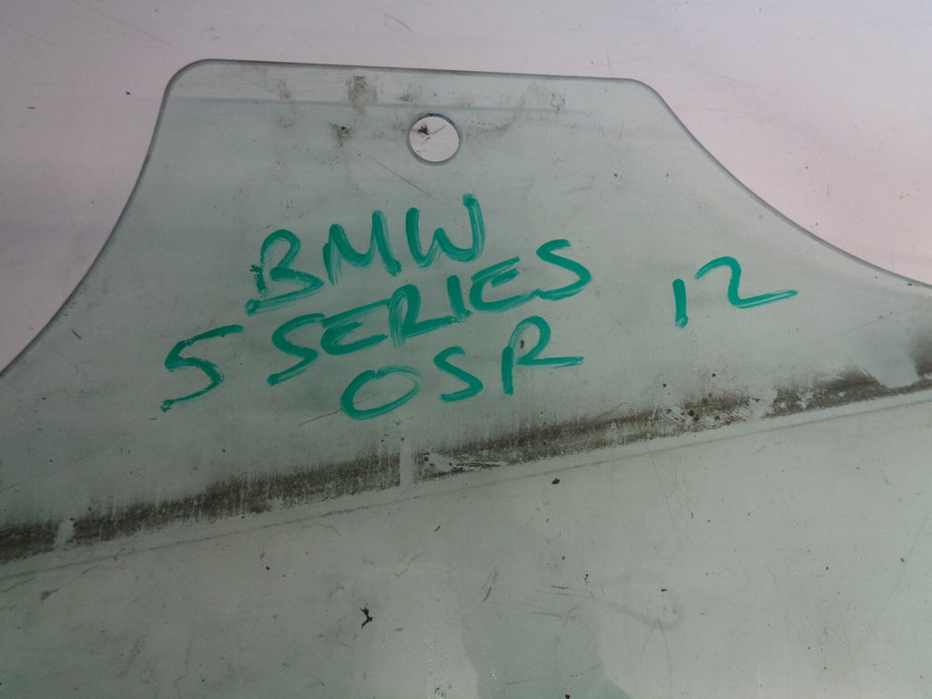 BMW 5 SERIES 2012 F11 OSR DRIVER SIDE REAR DOOR WINDOW GLASS E643R00049