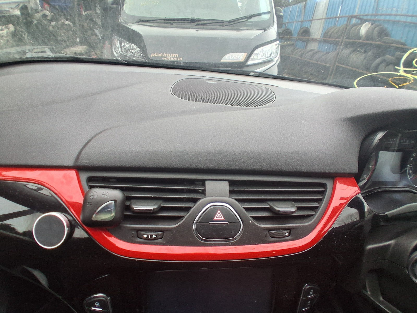 2019 VAUXHALL CORSA E NS PASSENGER SIDE VENT WITH DASH TRIM RED BLACK