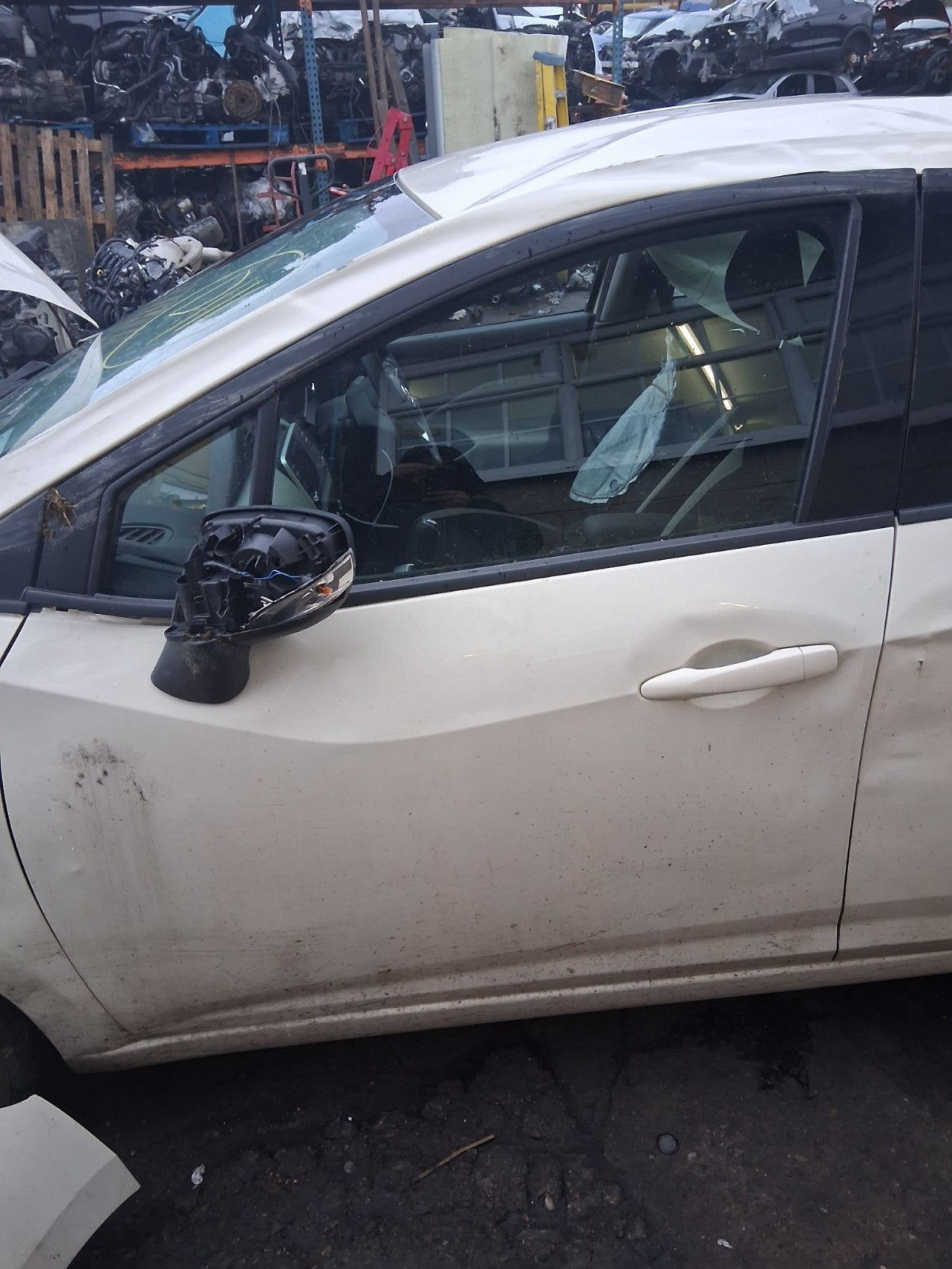 2018 NISSAN MICRA K14 NSF PASSENGER SIDE FRONT LEFT BARE DOOR IVORY D16