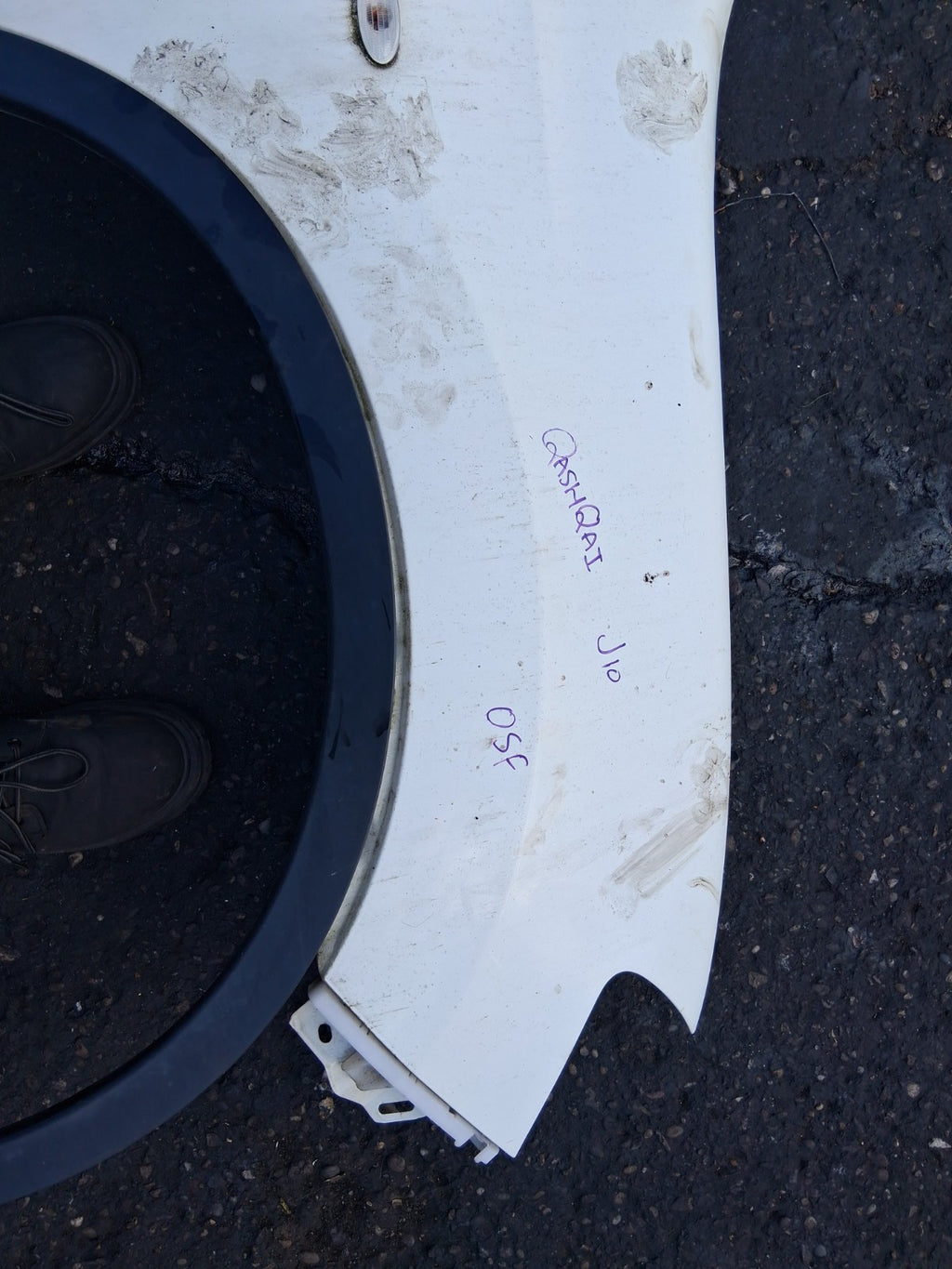 2013 NISSAN QASHQAI J10 OSF DRIVER SIDE FRONT WING PANEL WHITE