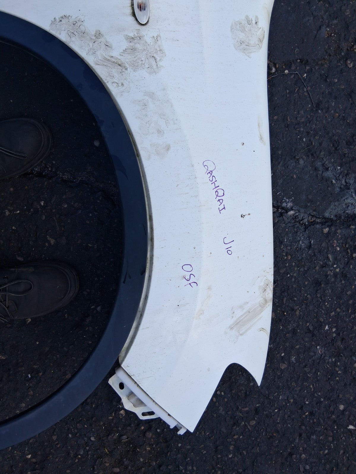 2013 NISSAN QASHQAI J10 OSF DRIVER SIDE FRONT WING PANEL WHITE
