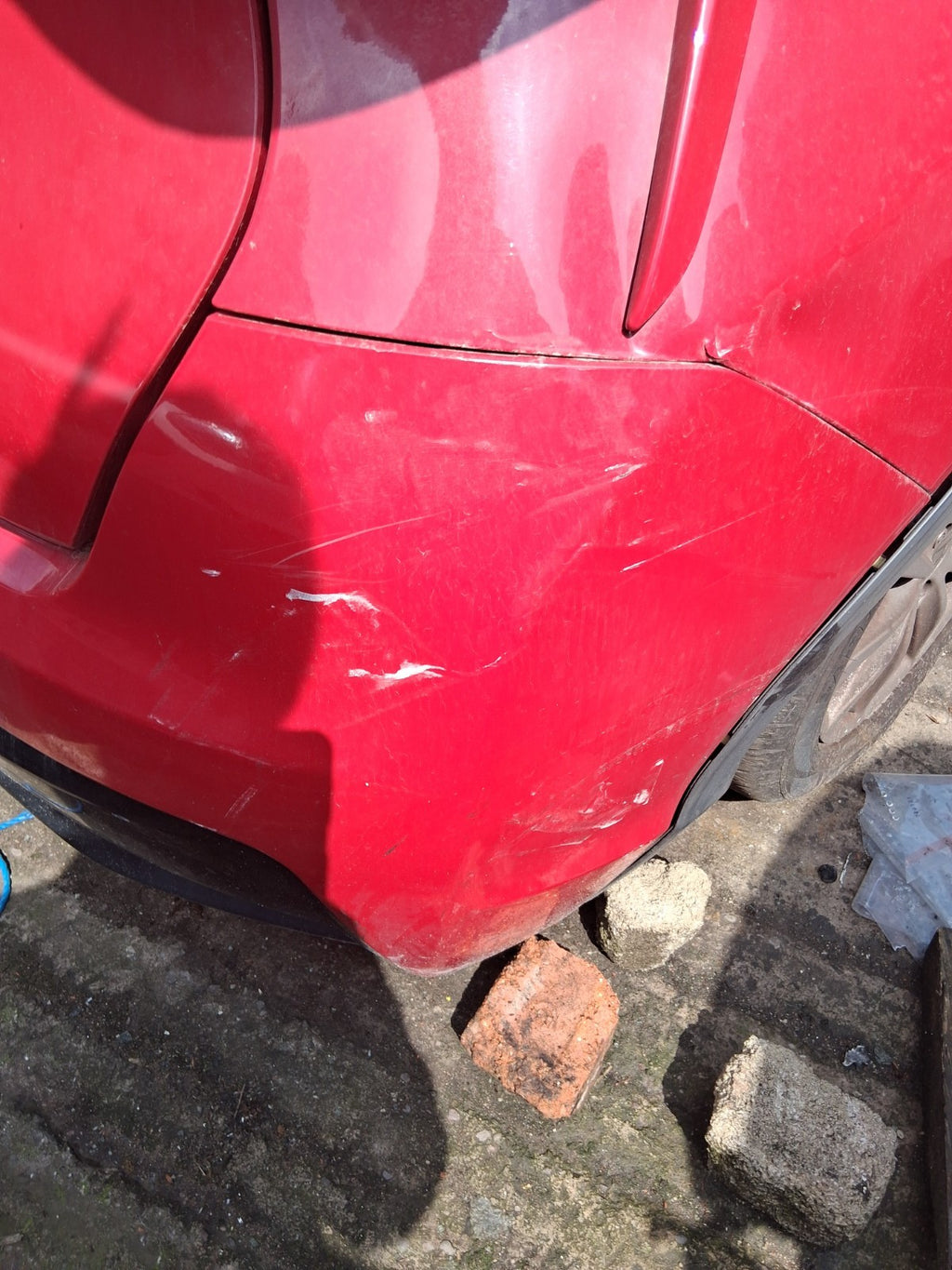 2016 HONDA CIVIC MK9 FACELIFT HATCHBACK COMPLETE REAR BUMPER MILANO RED R81