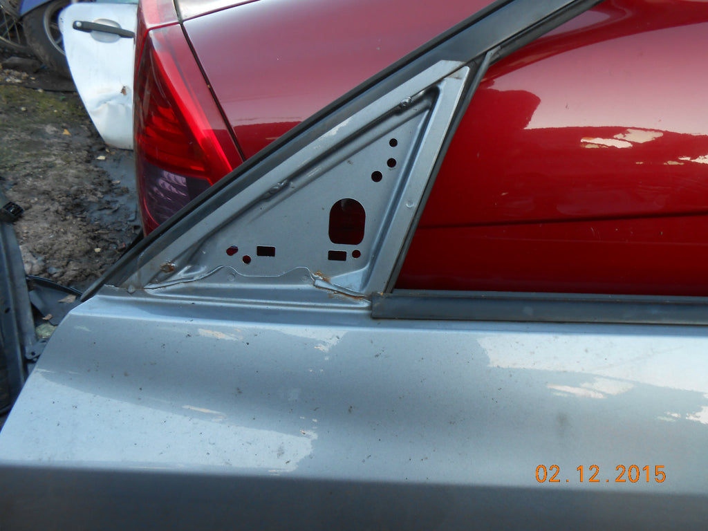 MAZDA 3 BK 2005 NSF PASSENGER SIDE FRONT BARE DOOR IN GREY SILVER