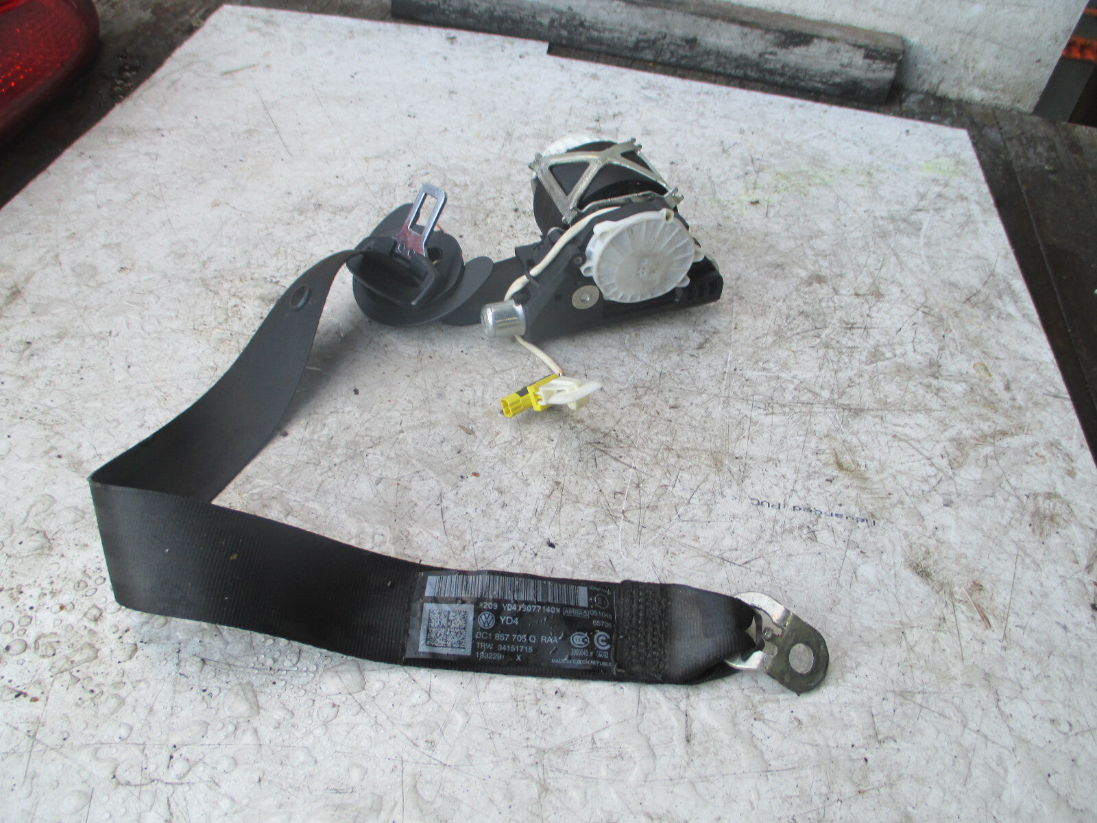 VW VOLKSWAGEN PASSAT 2014 B7 NSF PASSENGER SIDE FRONT DOOR SEAT BELT 3C1857705Q