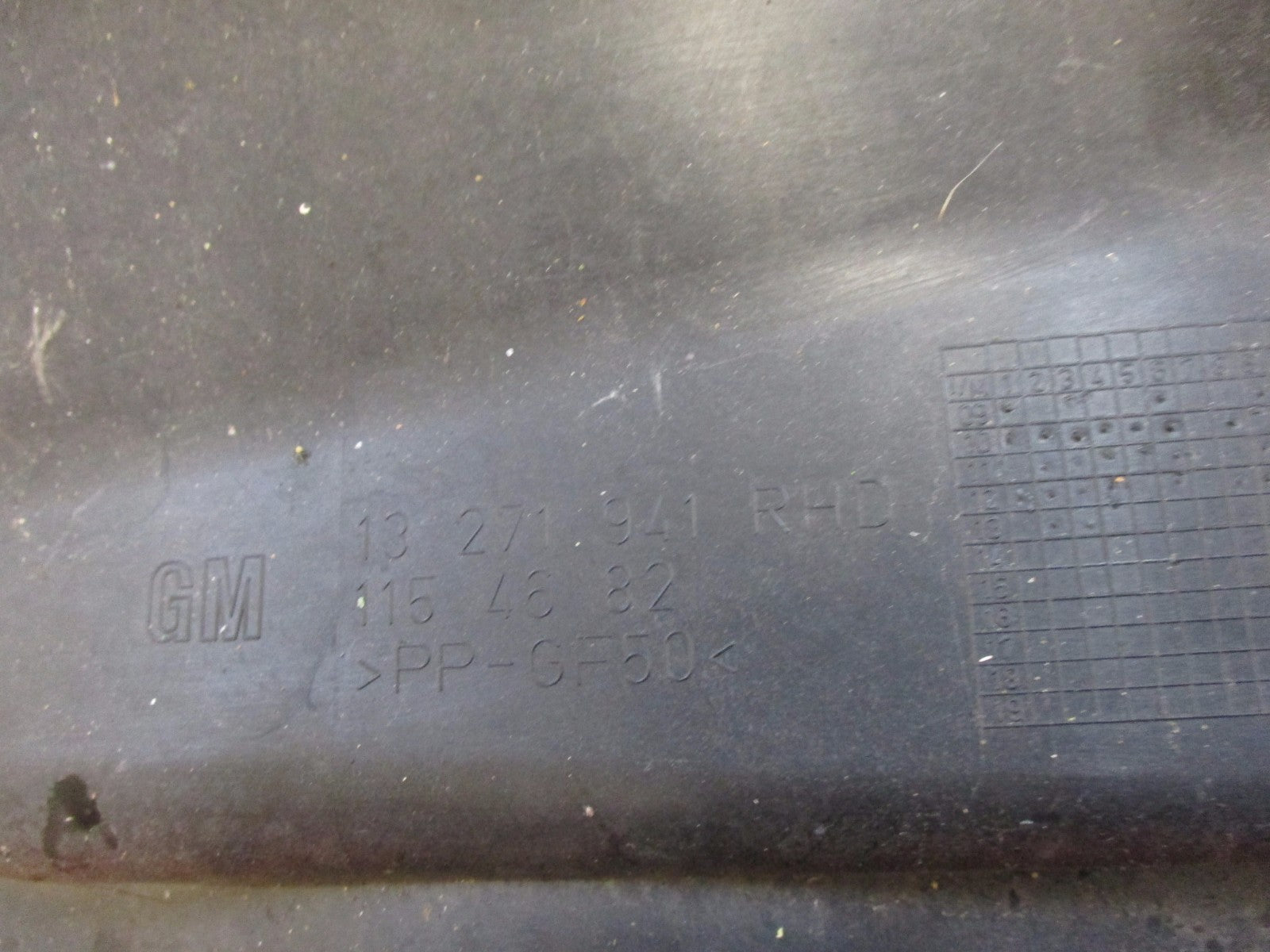 VAUXHALL ASTRA J MK6 2014 UNDER SCUTTLE PANEL BULKHEAD PLASTIC TRIM 13271941
