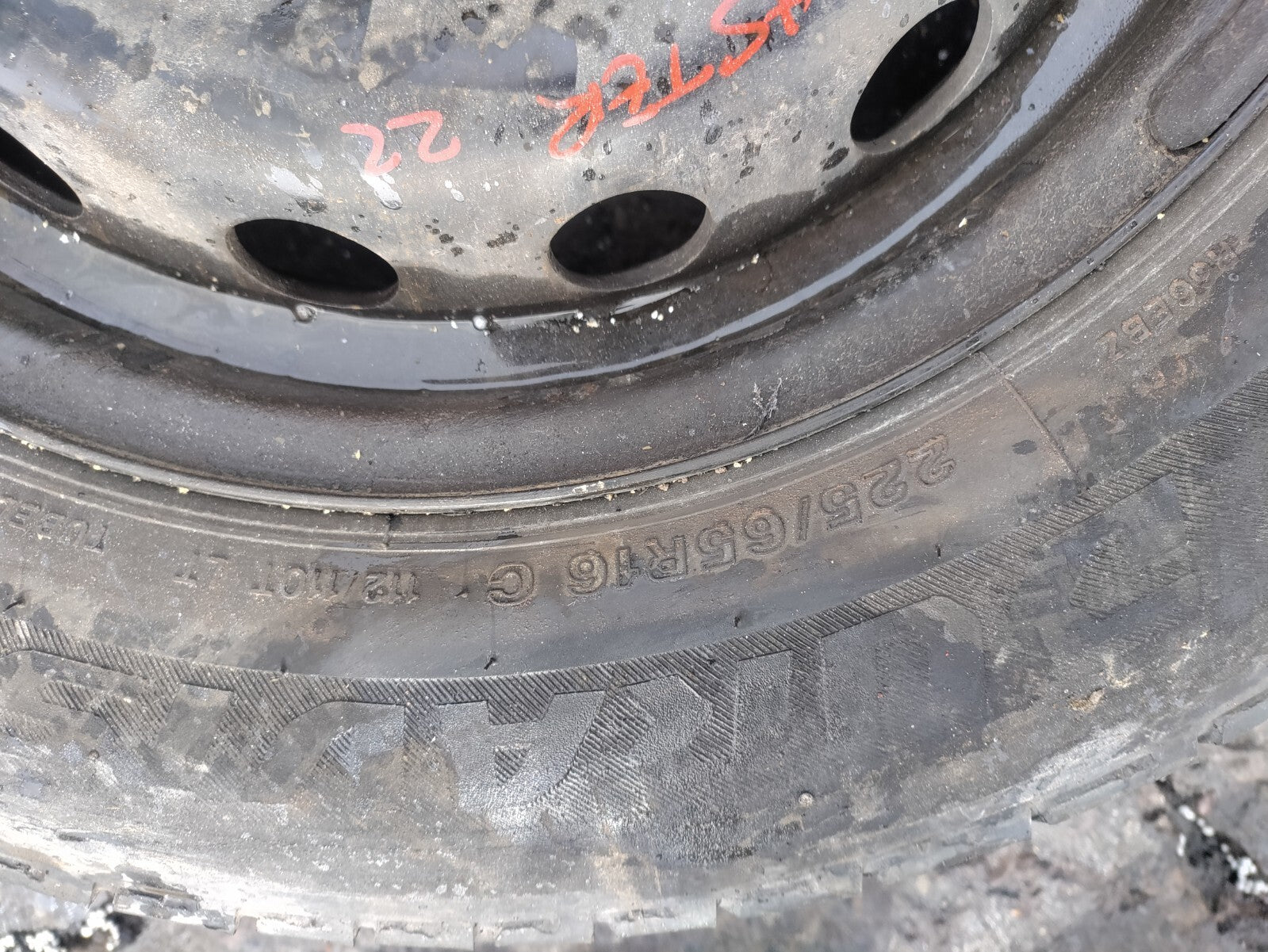 2023 RENAULT MASTER MK3 16 INCH STEEL WHEEL WITH TYRE 225/65R16C