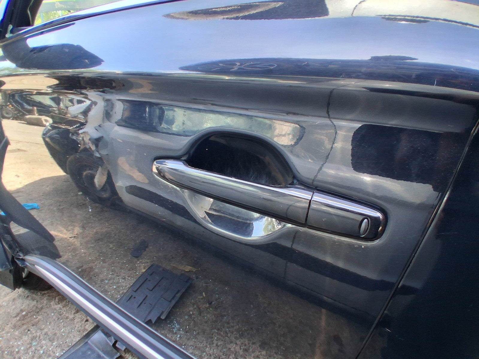 2018 MITSUBISHI OUTLANDER MK3 NSF PASSENGER FRONT DOOR HANDLE AMETHYST BLACK X42