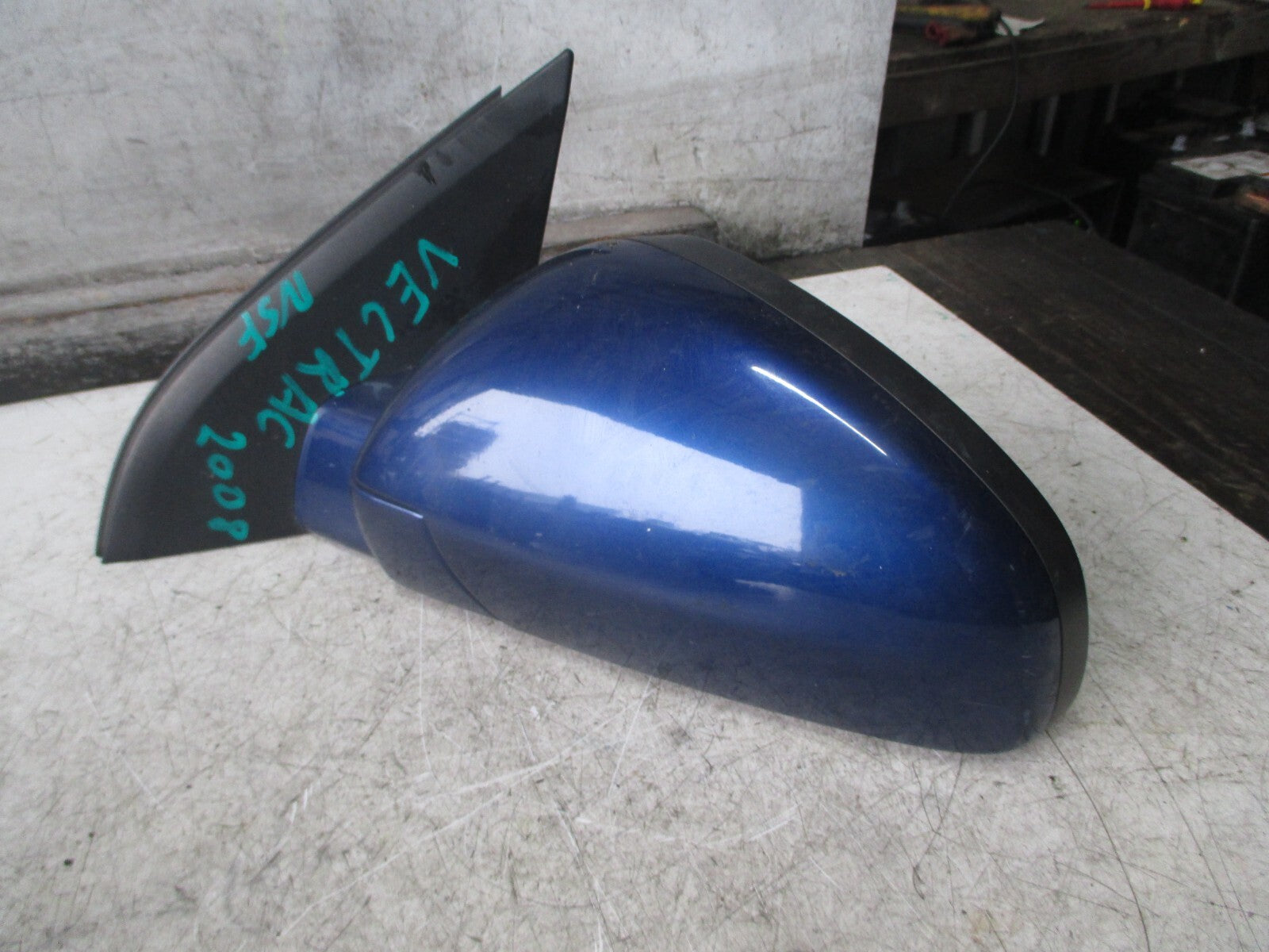 VAUXHALL VECTRA C 2008 NSF PASSENGER SIDE ELECTRIC WING MIRROR BLUE 24436149