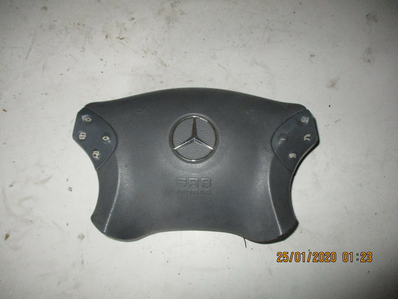 MERCEDES C CLASS W203 2004 STEERING WHEEL AIRBAG SAFETY BAG BLACK 2034601198