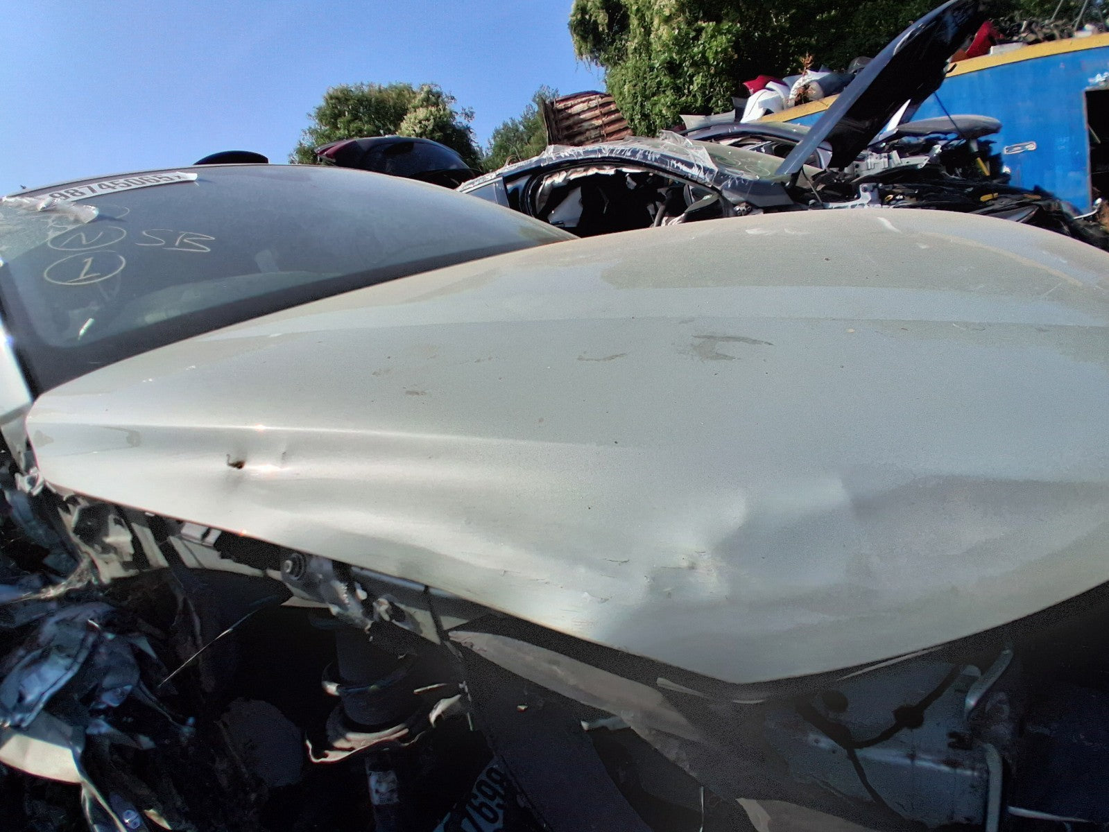 2023 AUDI A1 SPORT MK2 GB FRONT BONNET HOOD PANEL DEW SILVER MET LX7E