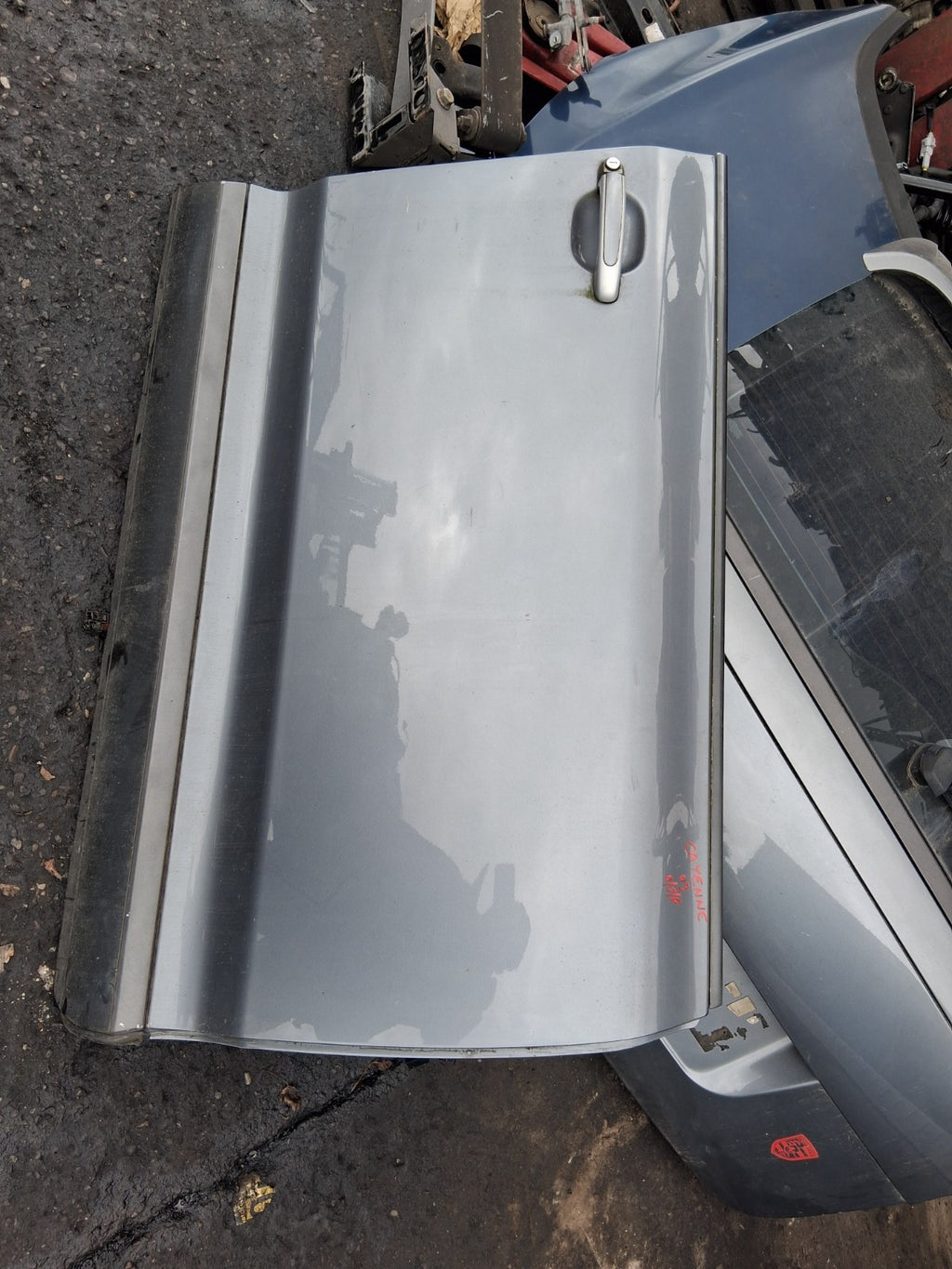 2003 PORSCHE CAYENNE MK1 OSF DRIVER SIDE FRONT DOOR BARE TITAN GREY D7Z