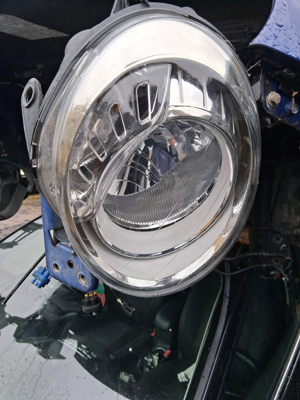 2010 FIAT 500 LOUNGE MK1 NS PASSENGER SIDE FRONT LEFT HEADLIGHT HEAD LAMP