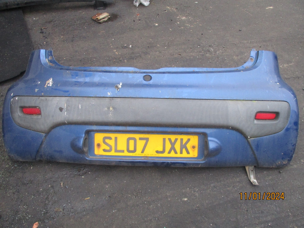 CITROEN C1  2007 3 DOOR REAR COMPLETE BUMPER BLUE