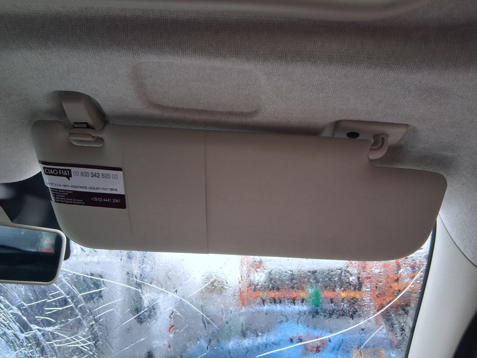 2023 FIAT 500 MHEV OSF DRIVER SIDE FRONT RIGHT SUN VISOR SHADE