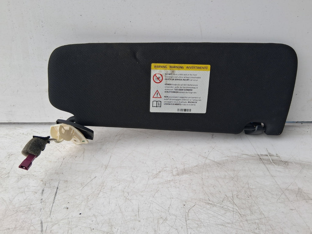 2010 BMW 5 SERIES F10 NSF PASSENGER SIDE FRONT INTERIOR SUN VISOR BLACK