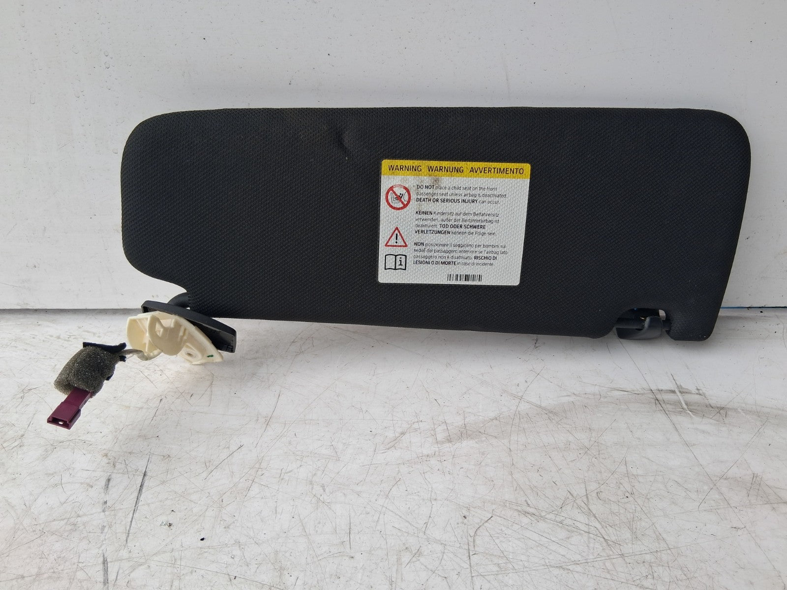 2010 BMW 5 SERIES F10 NSF PASSENGER SIDE FRONT INTERIOR SUN VISOR BLACK