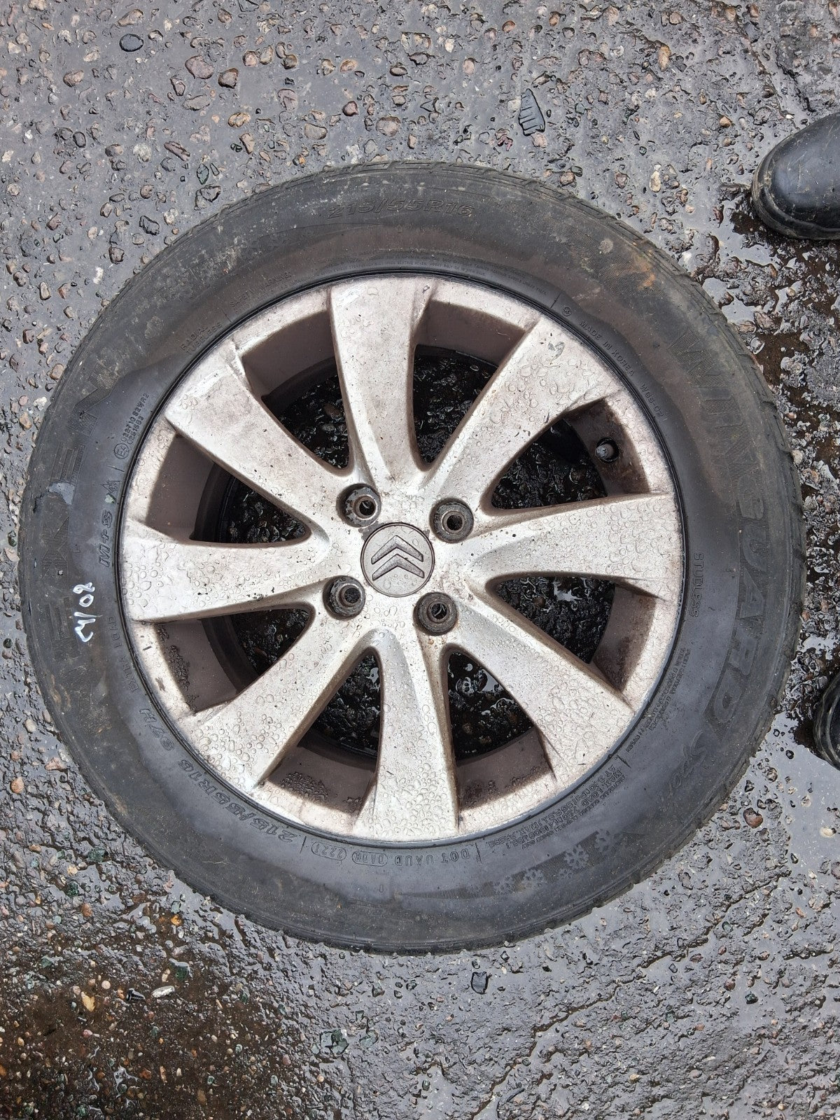 2008 CITROEN C4 PICASSO 16 INCH ALLOY WHEEL WITH TYRE 215/55R16