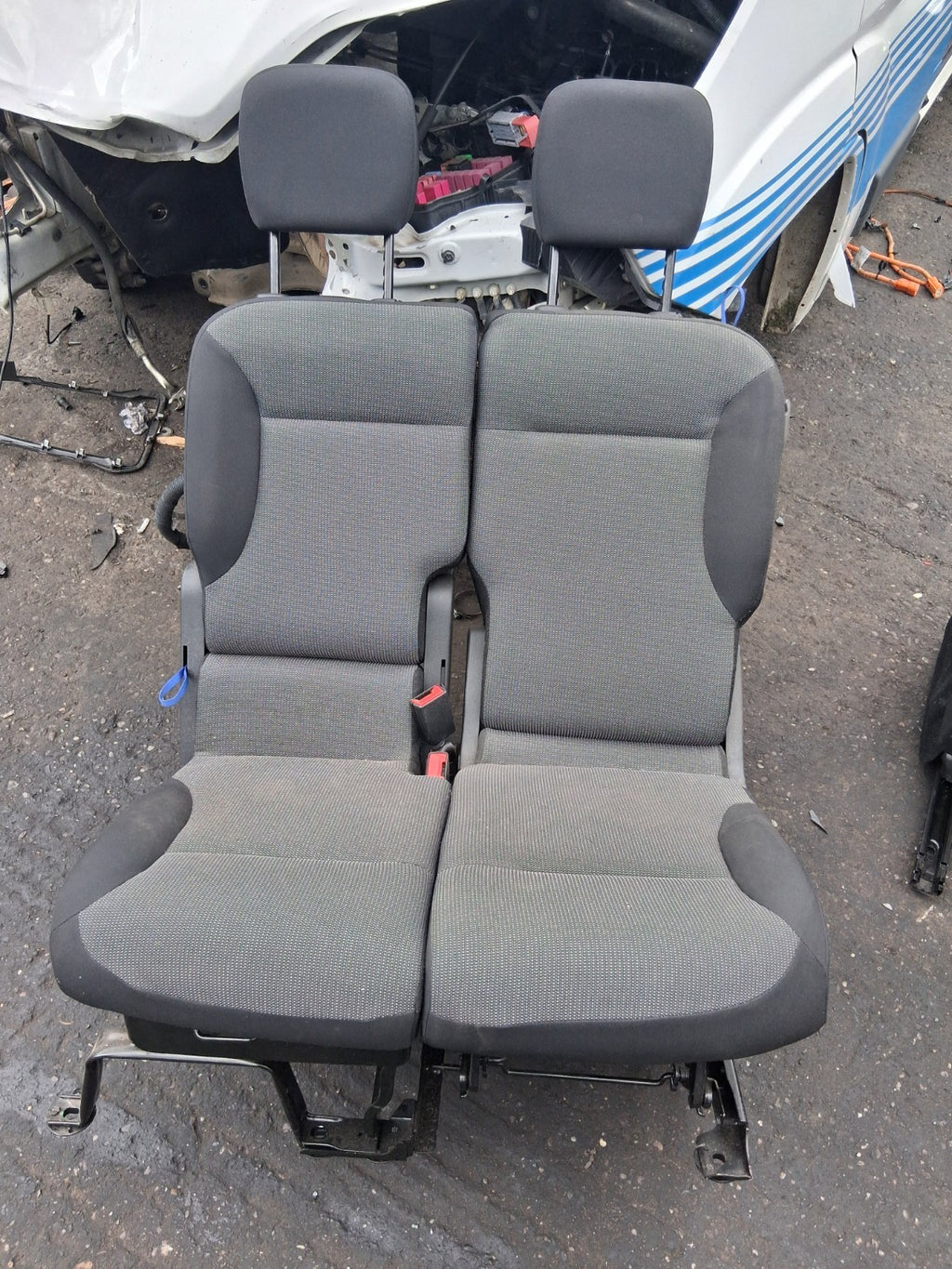 2021 PEUGEOT PARTNER MK3 K9 NS PASSENGER SIDE COMPLETE TWIN SEAT FABRIC