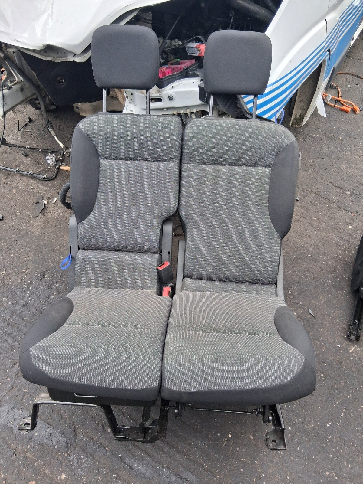 2021 PEUGEOT PARTNER MK3 K9 NS PASSENGER SIDE COMPLETE TWIN SEAT FABRIC