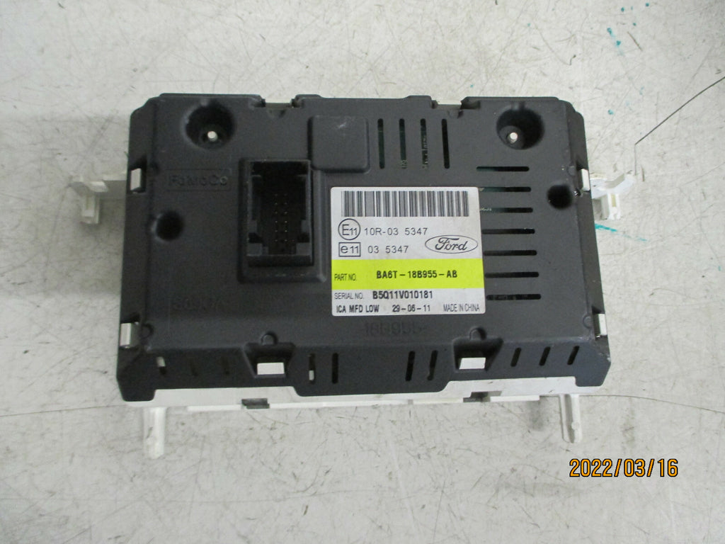 FORD FIESTA MK7 2011 DISPLAY SCREEN CLOCK INFORMATION PANEL BA6T18B955AB
