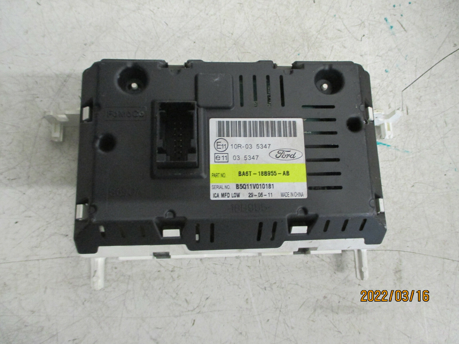 FORD FIESTA MK7 2011 DISPLAY SCREEN CLOCK INFORMATION PANEL BA6T18B955AB