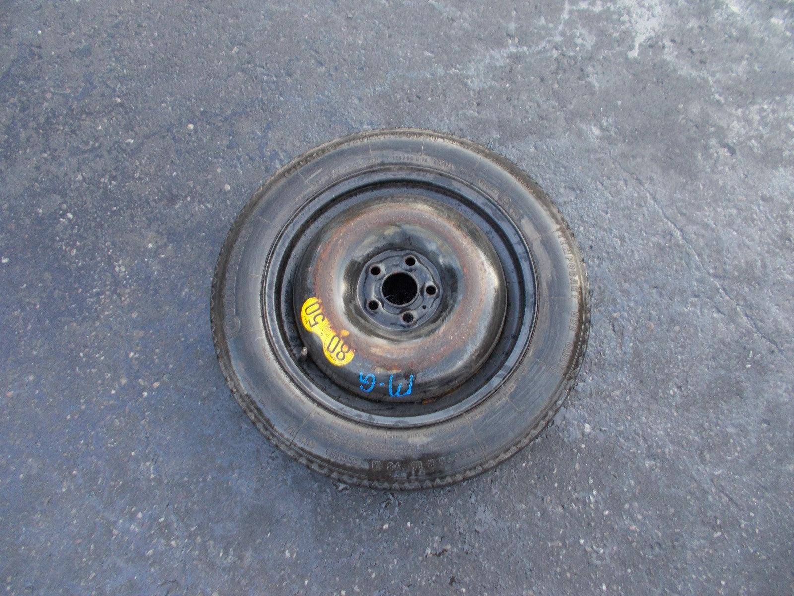 MG ROVER CONTINENTAL 5 STUD 16 INCH SPACE SAVER SPARE STEEL WHEEL 125/90 R16