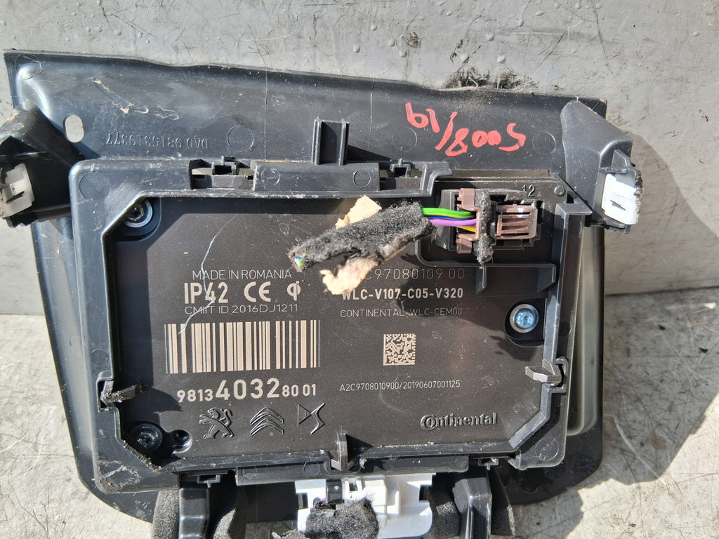 2019 PEUGEOT 5008 MK2 WIRELESS PHONE CHARGE PAD MODULE 981340328001