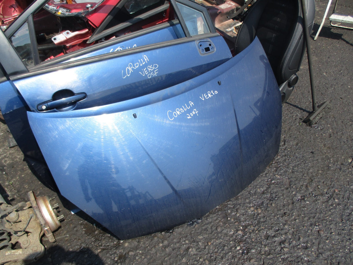 TOYOTA COROLLA VERSO 2007 BONNET HOOD BLUE
