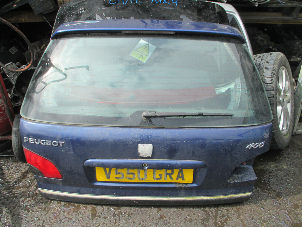 PEUGEOT 406 1996 ESTATE 2.0 DIESEL REAR COMPLETE TAILGATE BOOTLID BLUE