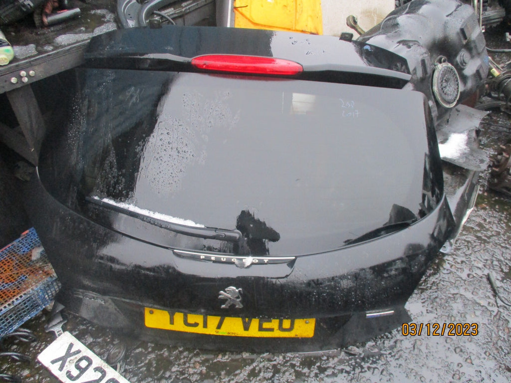 PEUGEOT 208 2017 3 DOOR BARE TAILGATE BOOTLID BLACK KTV