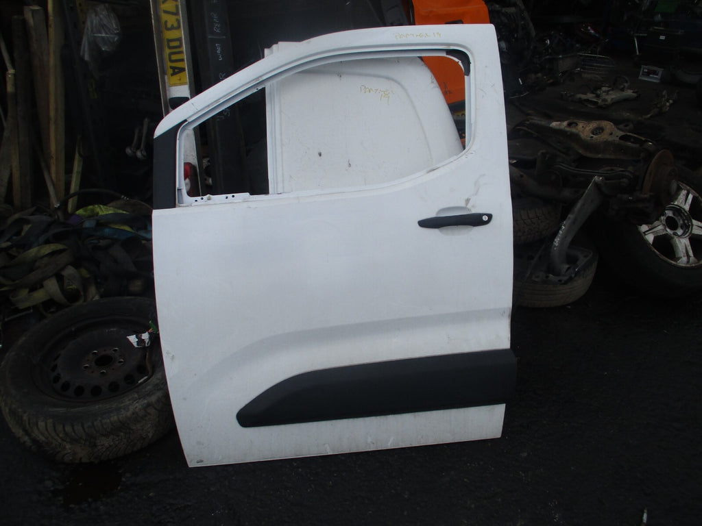 2019 PEUGEOT PARTNER MK3 K9 NSF PASSENGER SIDE FRONT BARE DOOR WHITE