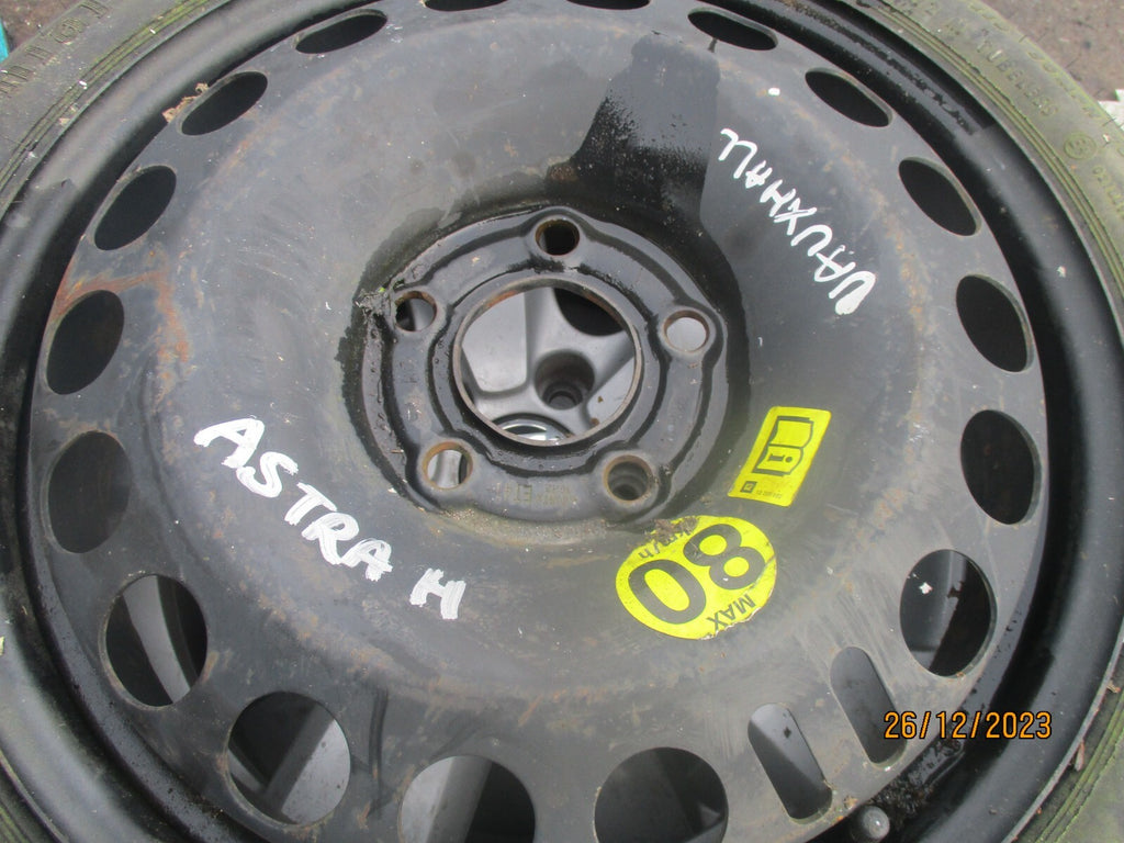 VAUXHALL ASTRA H MK5 2007 16 INCH SPACE SAVER WHEEL WITH TYRE T115/70R16