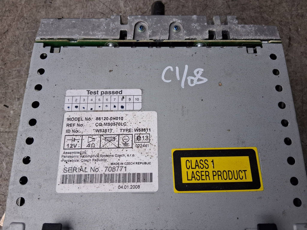 2008 CITROEN C1 3 DOOR RADIO STEREO MULTIMEDIA HEAD UNIT 861200H010