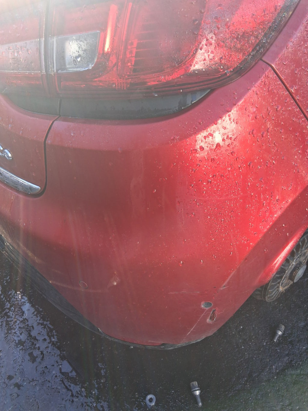 2013 RENAULT CLIO X98 MK4 COMPLETE REAR BUMPER WITH PDC SENSORS RED