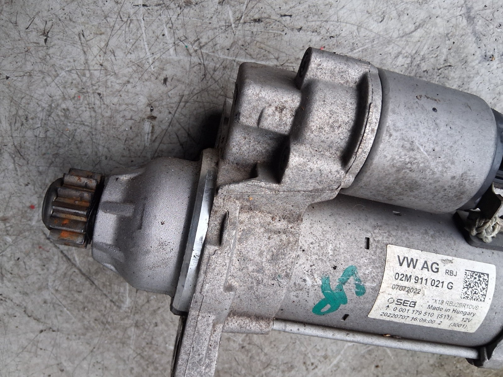 2021 VOLKSWAGEN UP CITIGO 1.0 PETROL STARTER MOTOR 02M911021G