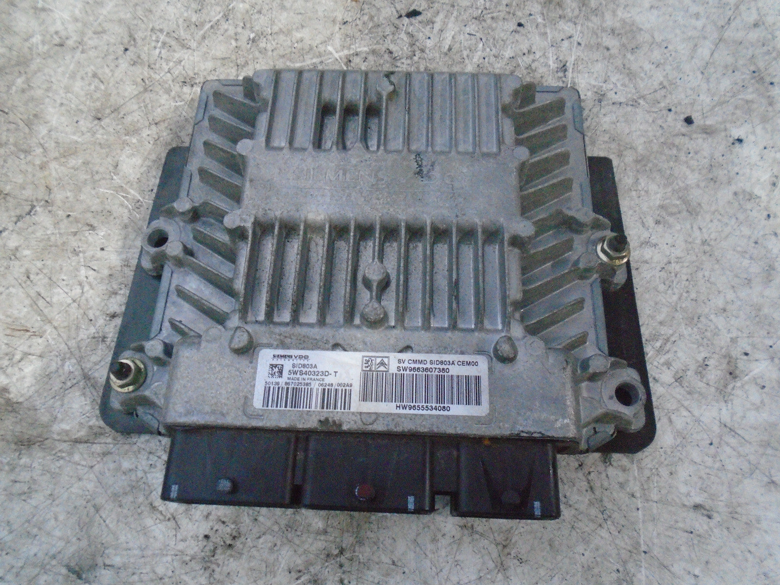 PEUGEOT 307 CC 2007 2.0 DIESEL ECU ENGINE CONTROL MODULE UNIT 9663607380